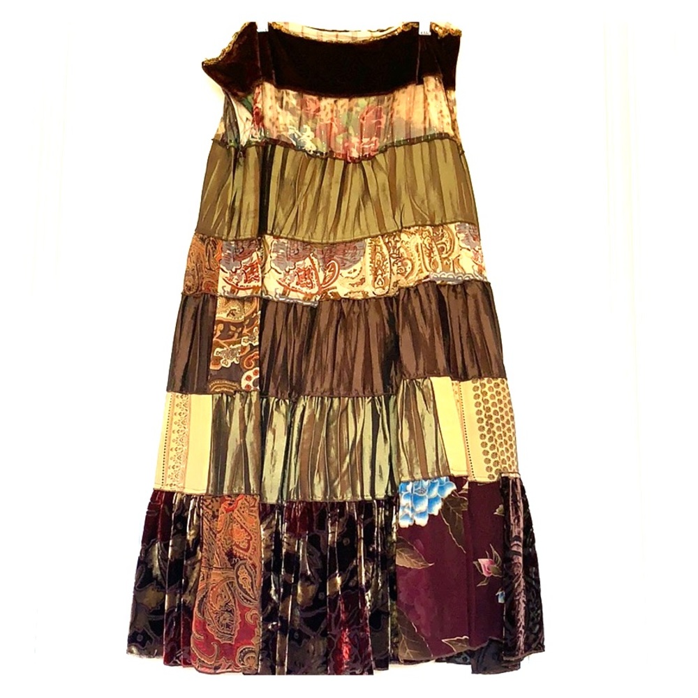 Textured and Patterned Fabric Skirt